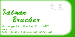 kalman brucker business card